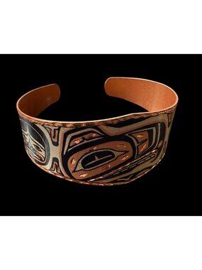 First Nations Eagle Copper Cuff Bracelet Ethnic Native American
